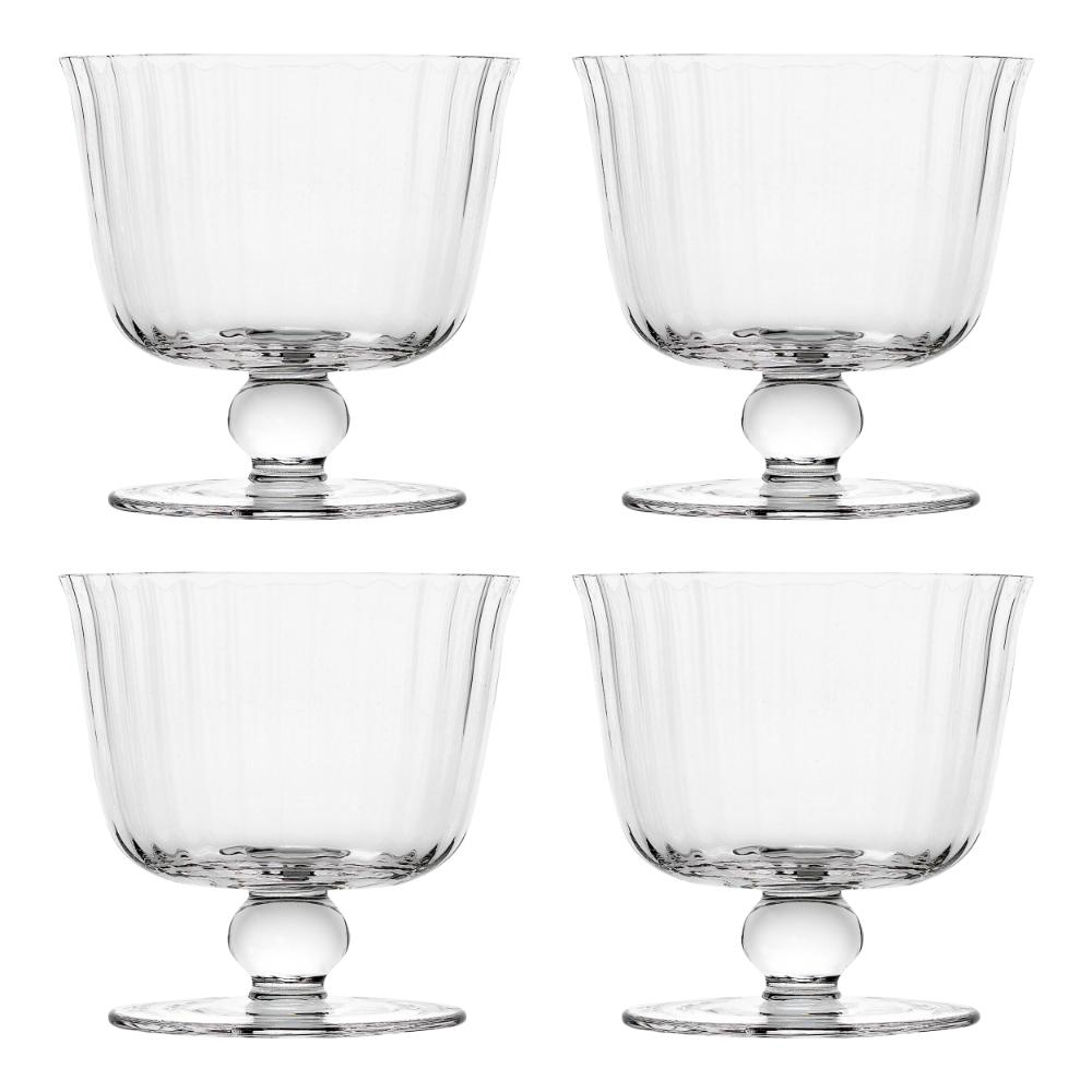 Ecology Classic Set of 4 Footed Bowls Fluted