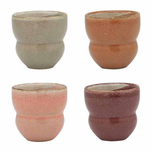 Ecology Galet Set of 4 Espresso Cups 90ml Assorted at House