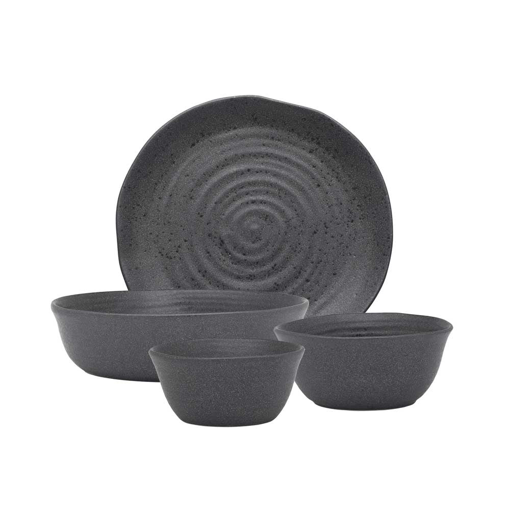 Ecology Ottawa 4 Piece Dinner Set in Stone Grey at House