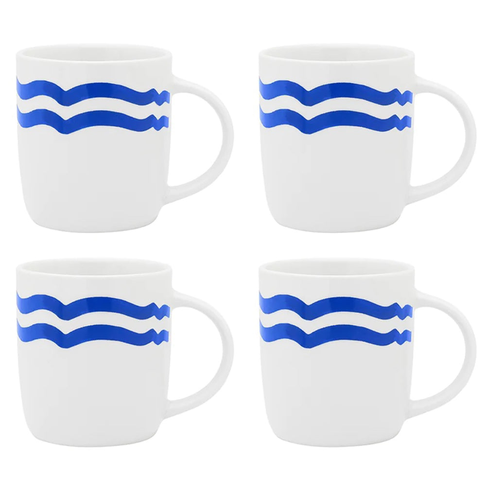 Porto La Mer Set of 4 Mugs 300ml Indigo