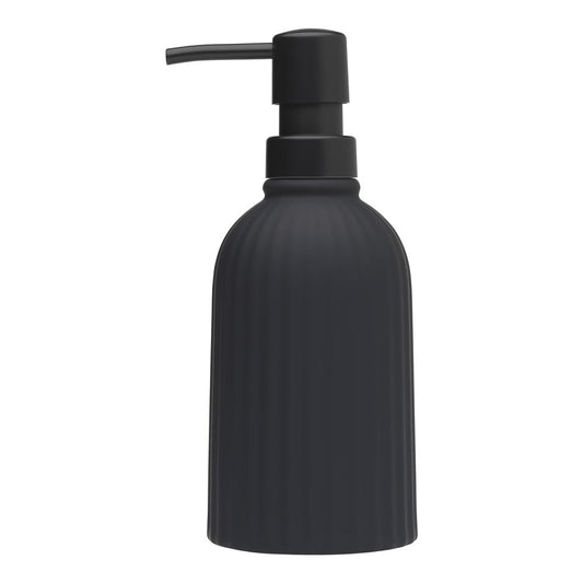 Porto Soho Ribbed Soap Dispenser Black - House