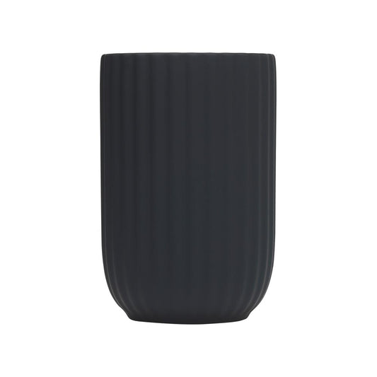 Porto Soho Ribbed bathroom Tumbler Black - House