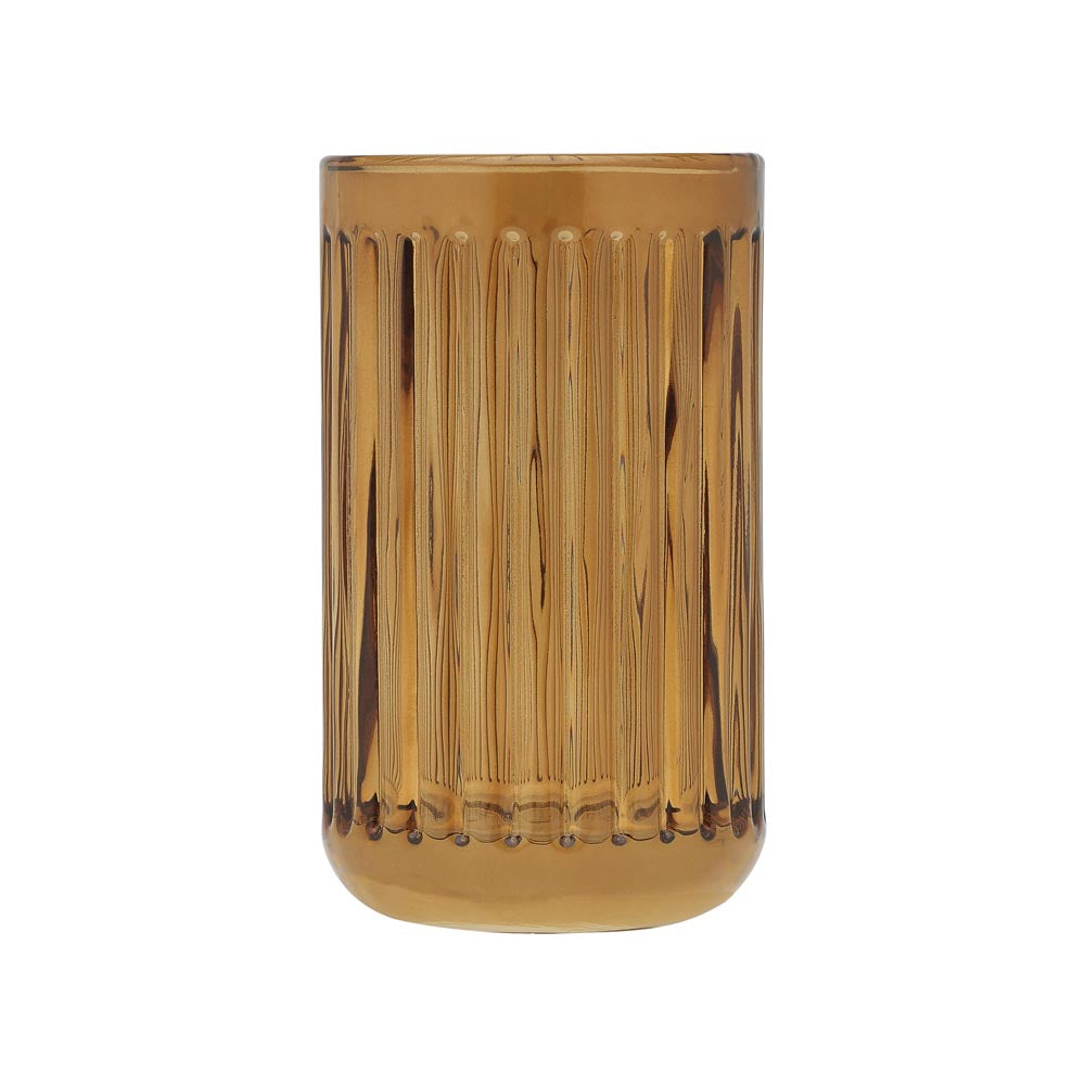 Porto Ellis Glass Bathroom Tumbler Amber Brown - House