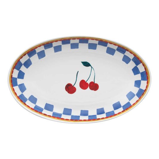 Porto Valentina Oval Serving Platter 32cm Cherry at House