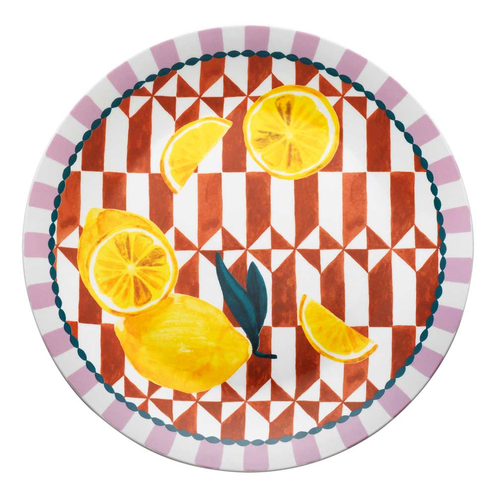 Porto Valentina Round Platter 30cm Lemon at House