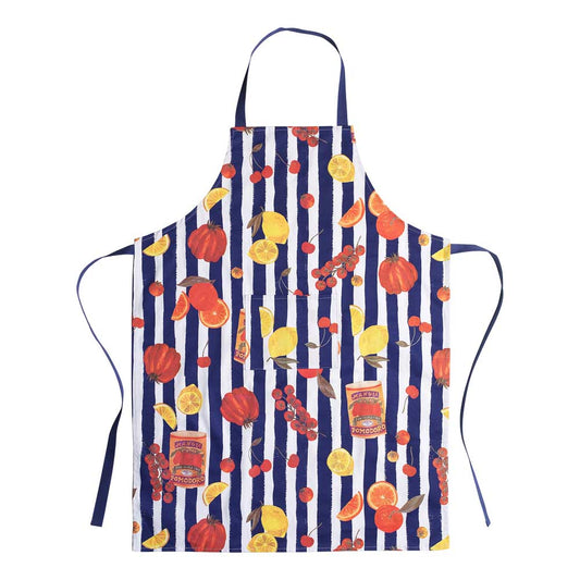 Porto Valentina Apron Blue Stripe Tomato Medley at House