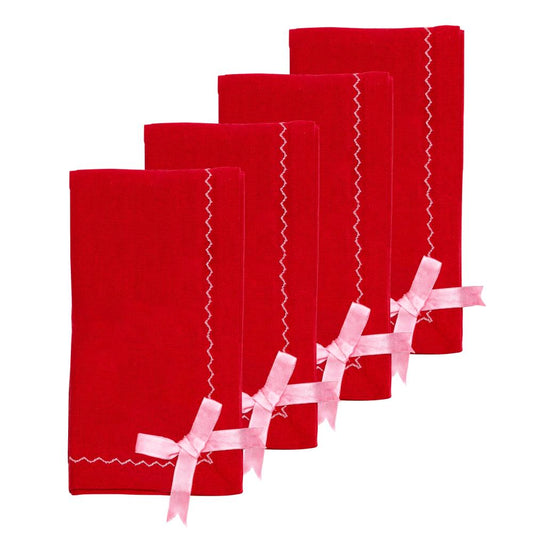 Porto Night Before Set of 4 Napkins Red