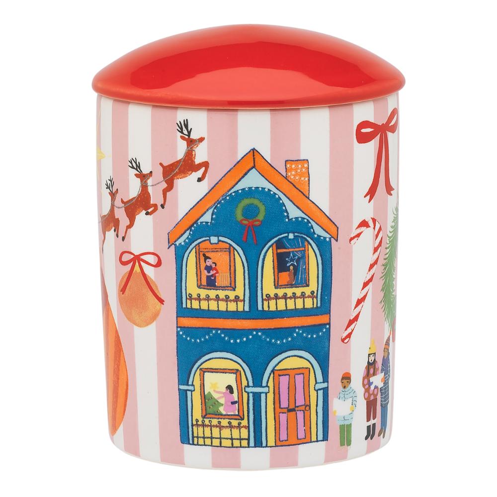 Porto Night Before Christmas Ceramic Candle with Lid 490g