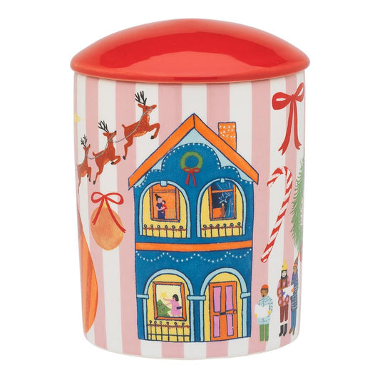 Porto Night Before Christmas Ceramic Candle with Lid 490g