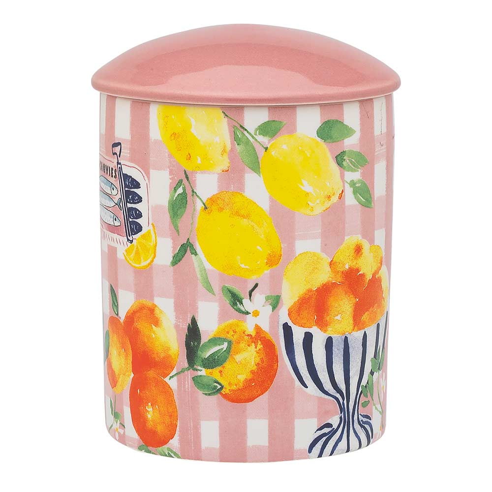 Porto Positano Ceramic Candle with Lid 490g