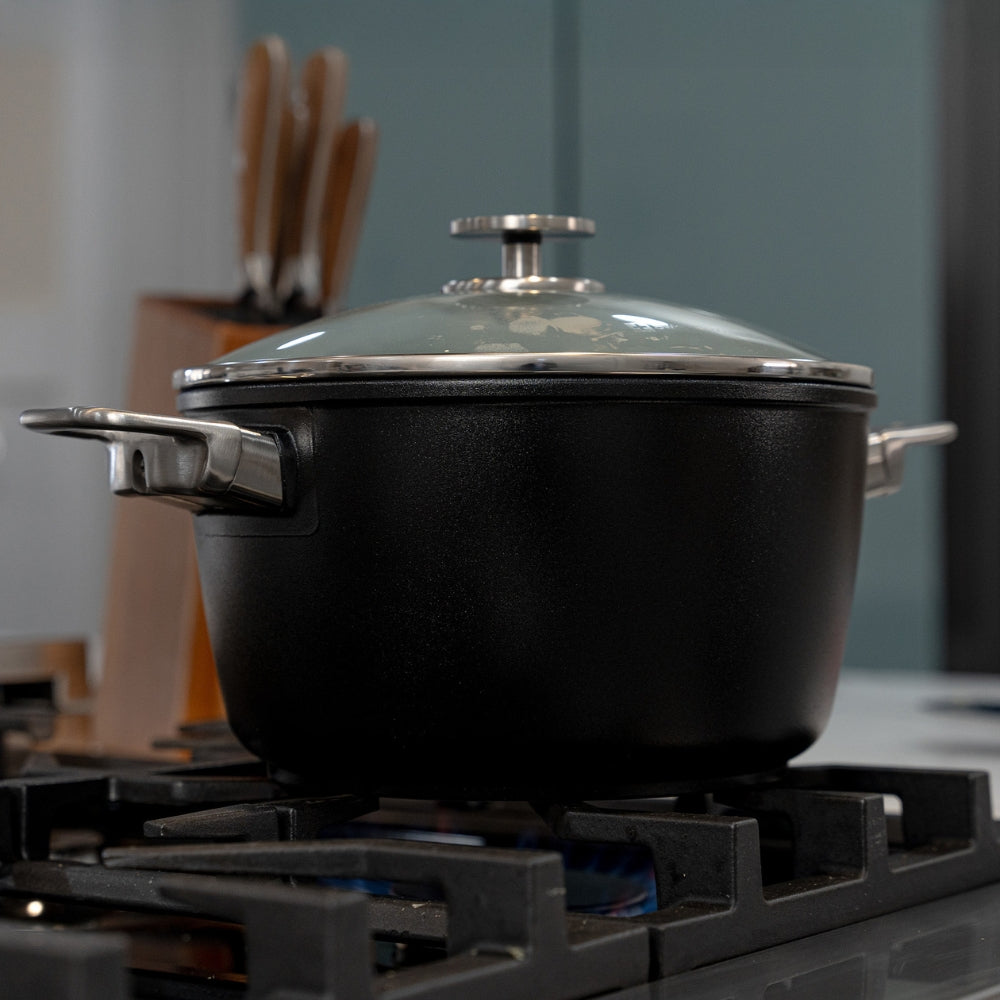 Swiss Diamond CXD Induction Deep Round Casserole With Glass Vented Lid 24x11cm 5.2L
