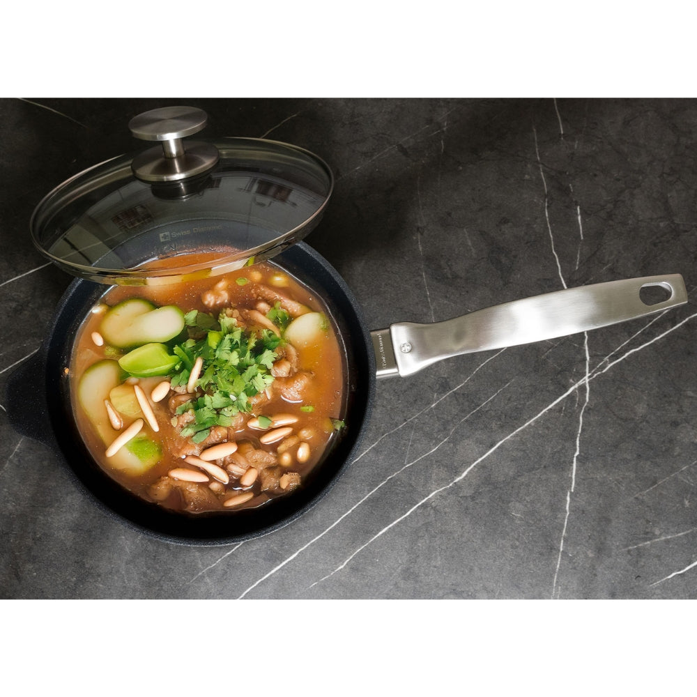 Swiss Diamond CXD Induction Saucepan With Glass Vented Lid 20x11cm 3L