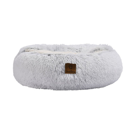 Charlie's Snookie Hooded Faux Fur Calming Dog Bed White