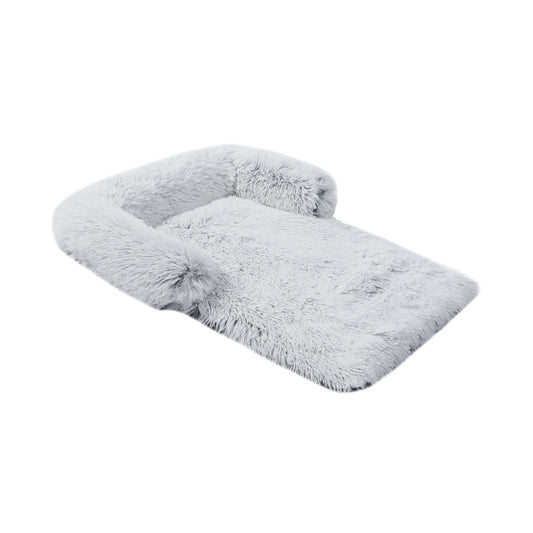 Charlie's Shaggy Faux Fur Bolster Sofa Protector Calming Dog Bed