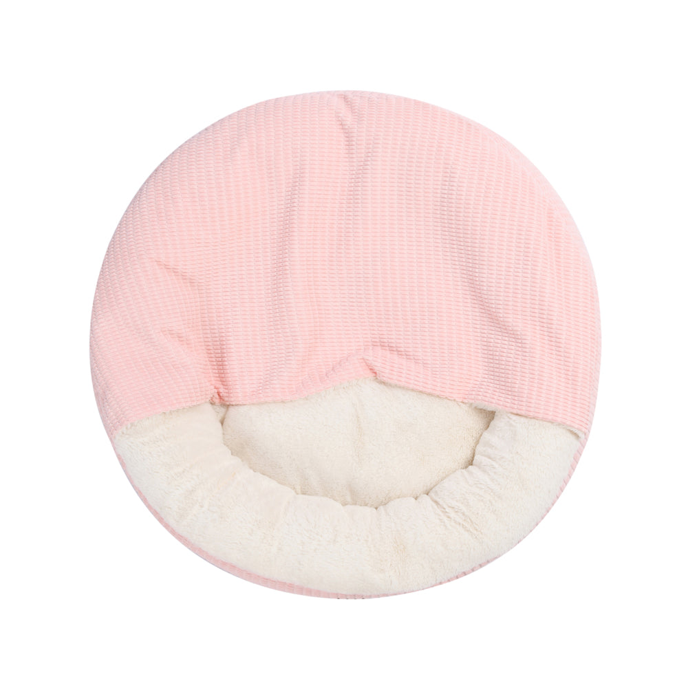 Charlie's Snookie Hooded Calming Dog Bed Pink