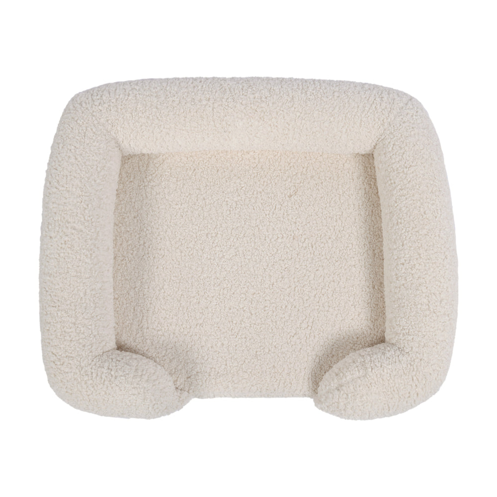 Charlie's Teddy Fleece Orthopedic Memory Foam Sofa Dog Bed with Bolster