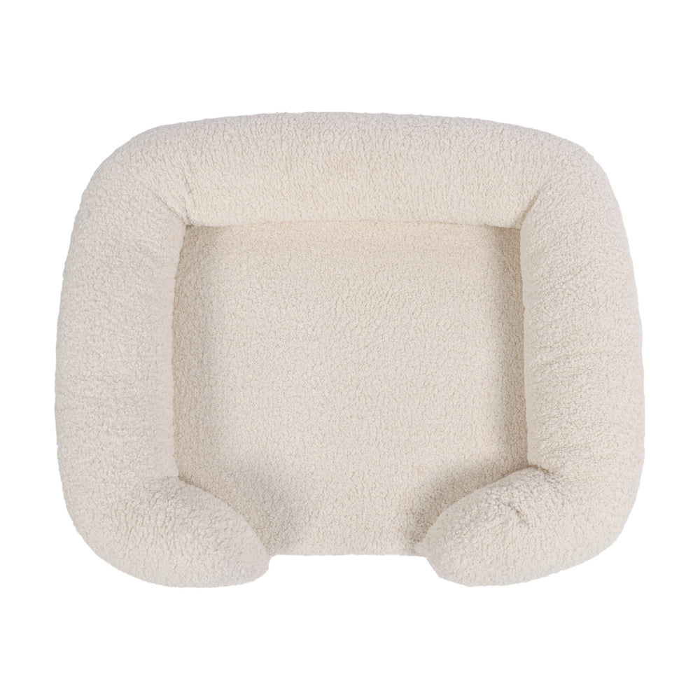 Charlie's Teddy Fleece Orthopedic Memory Foam Sofa Dog Bed with Bolster