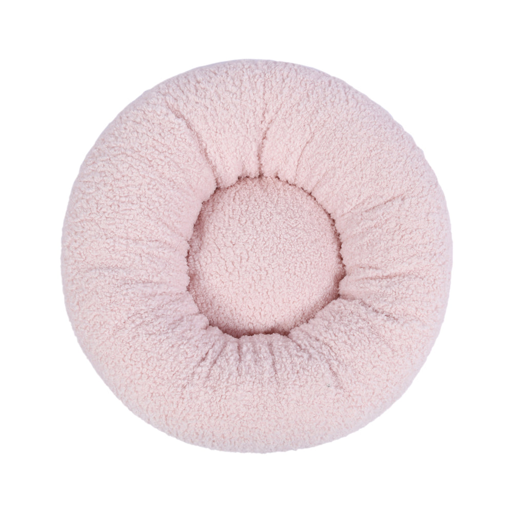 Charlie's Teddy Fleece Round Calming Dog Bed