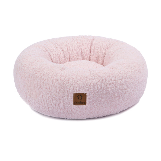 Charlie's Teddy Fleece Round Calming Dog Bed