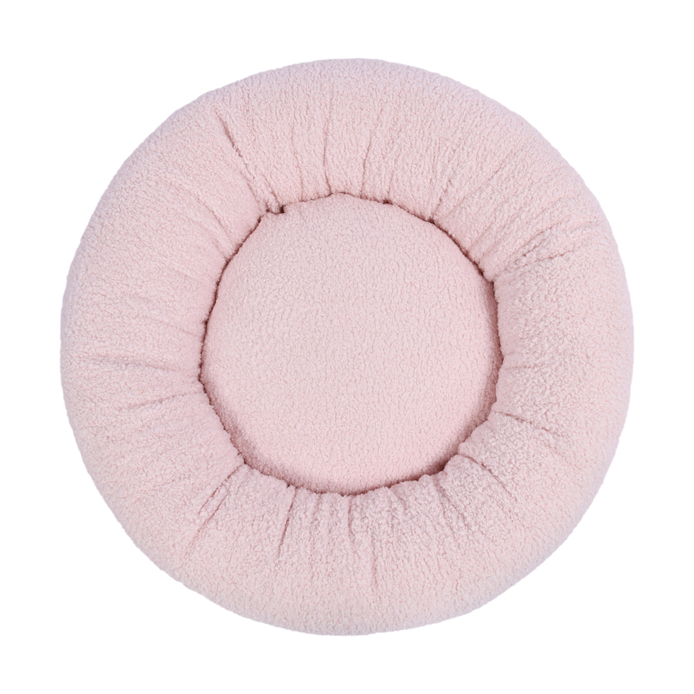 Charlie's Teddy Fleece Round Calming Dog Bed