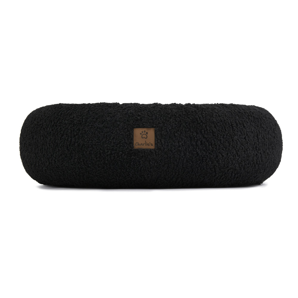 Charlie's Teddy Fleece Round Calming Dog Bed