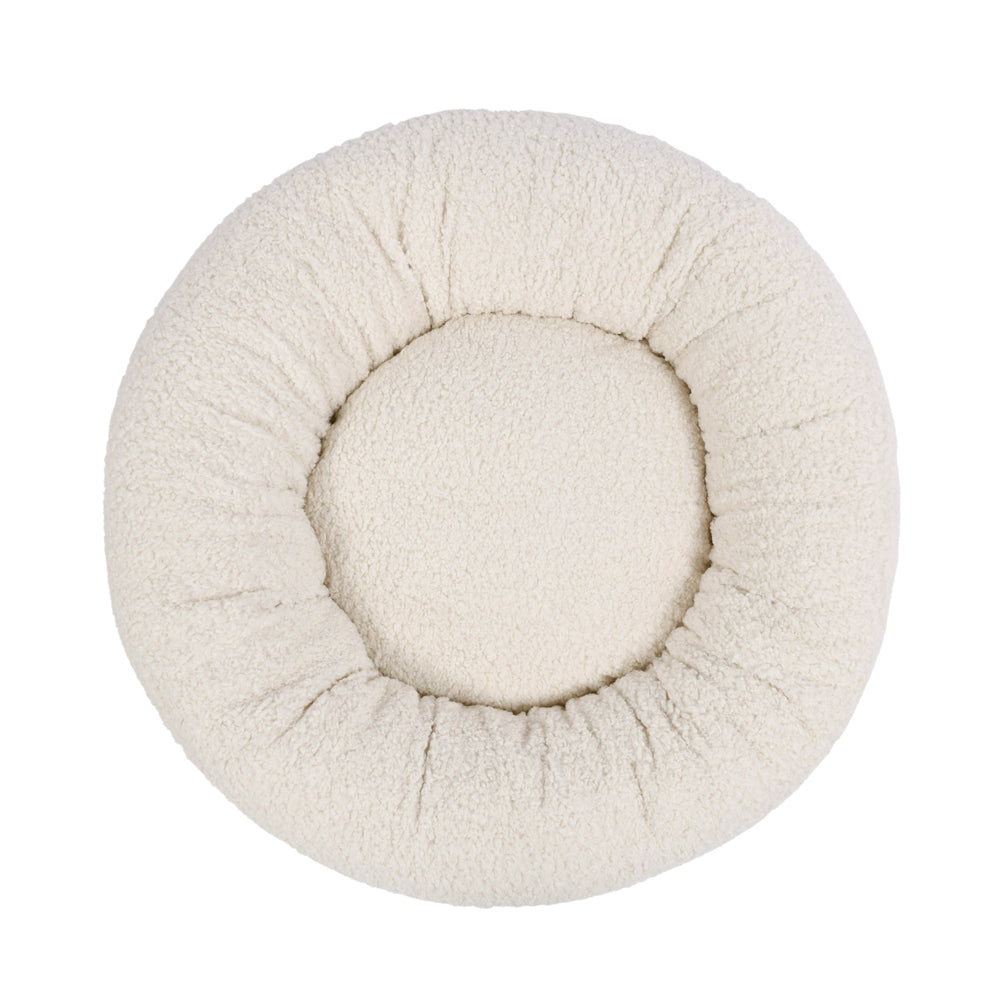 Charlie's Teddy Fleece Round Calming Dog Bed