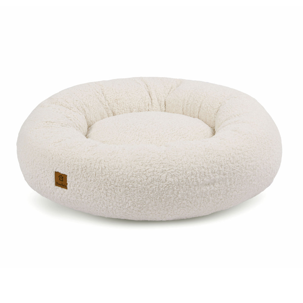 Charlie's Teddy Fleece Round Calming Dog Bed