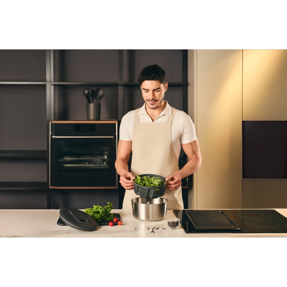 Zyliss Easy Spin Stainless Steel Salad Spinner Small