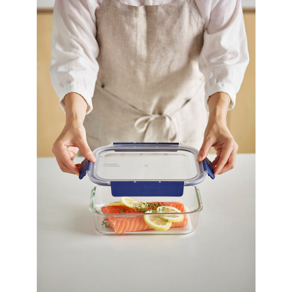 Locknlock Top Class Glass With Tritan Lid Square 750ml