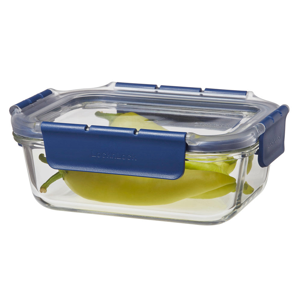Locknlock Top Class Glass With Tritan Lid Rectangle 630ml