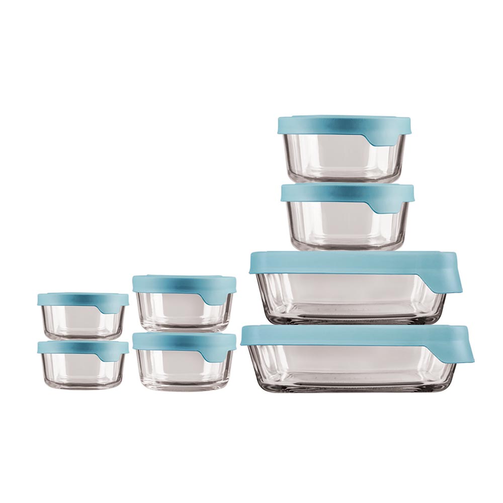 Anchor Hocking 8 Piece Kitchen Storage Set With Lids