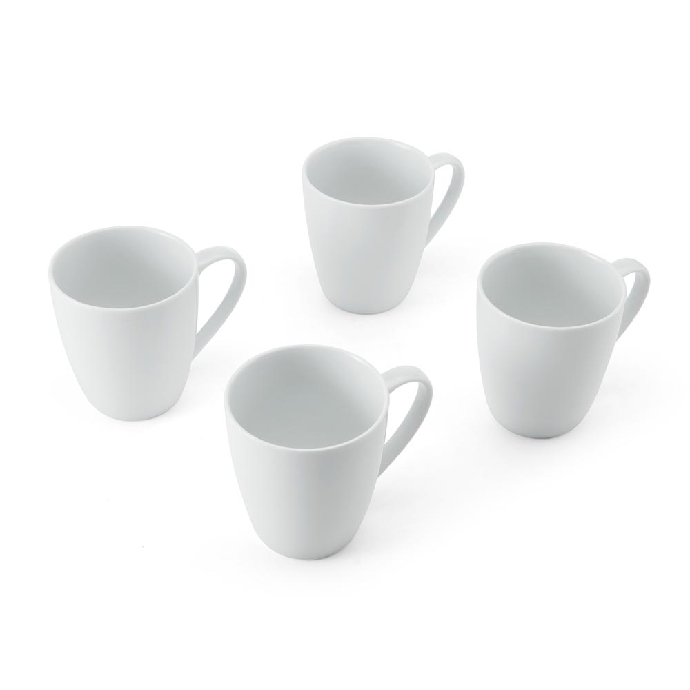 Mikasa Chalk 4 Piece Porcelain Mug Set 380ml White