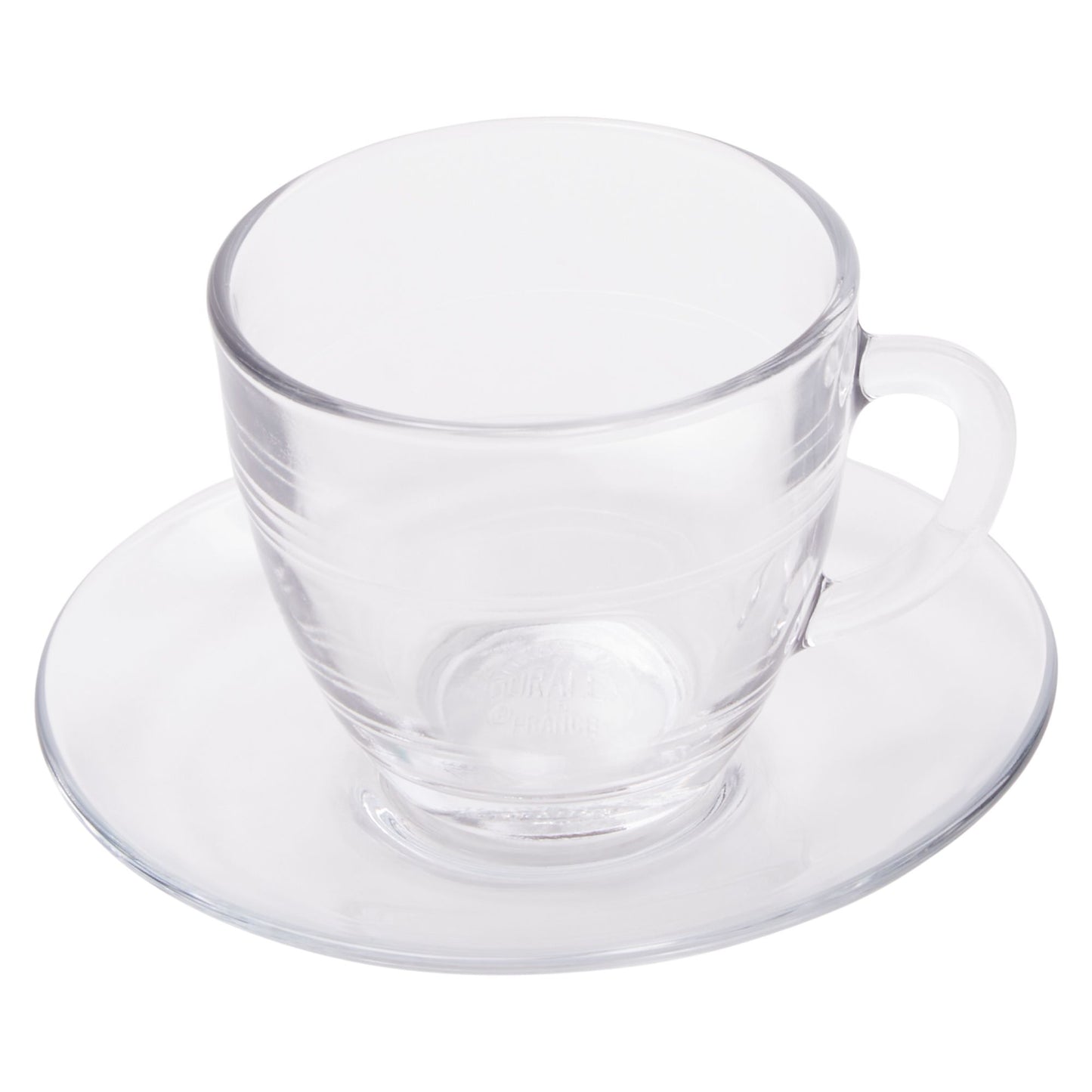 Duralex Gigogne Set of 6 Clear Cup & Saucer 220ml