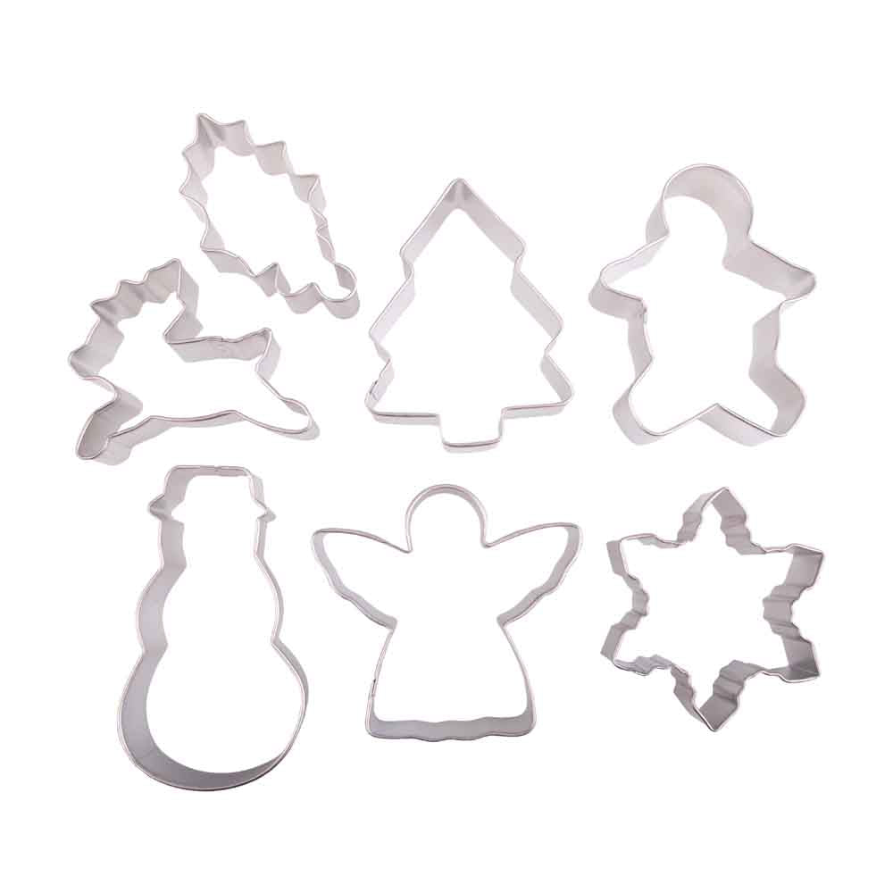 R&M Set of 7 Xmas Cookie Cutter Carded