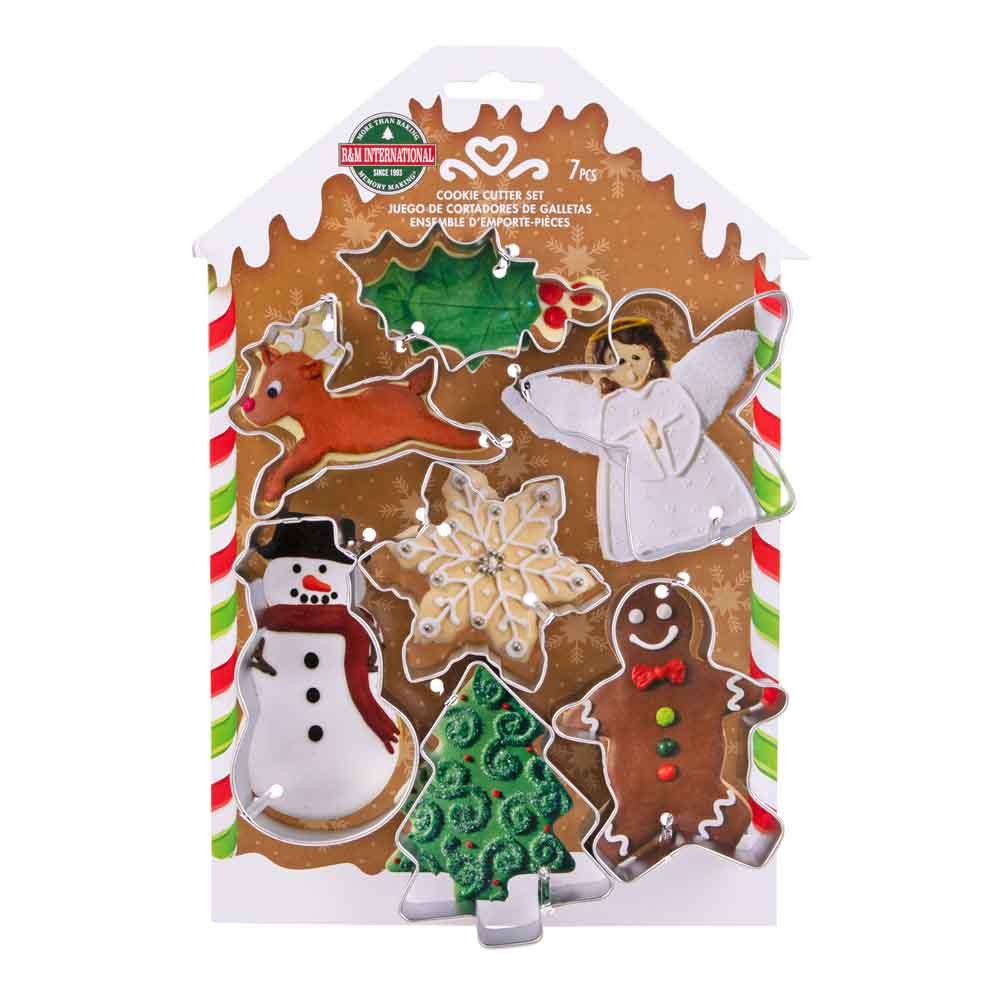 R&M Set of 7 Xmas Cookie Cutter Carded