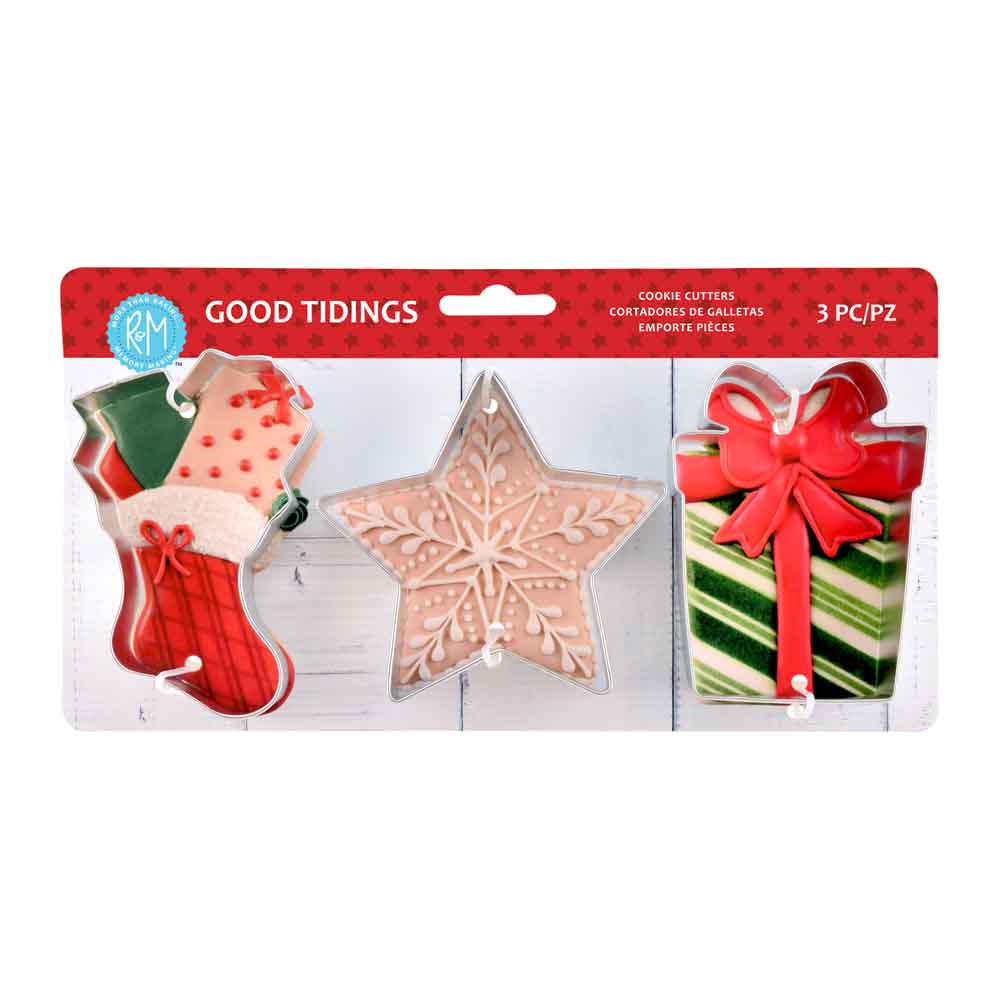 R&M Set of 3 Good Tidings Cookie Cutters