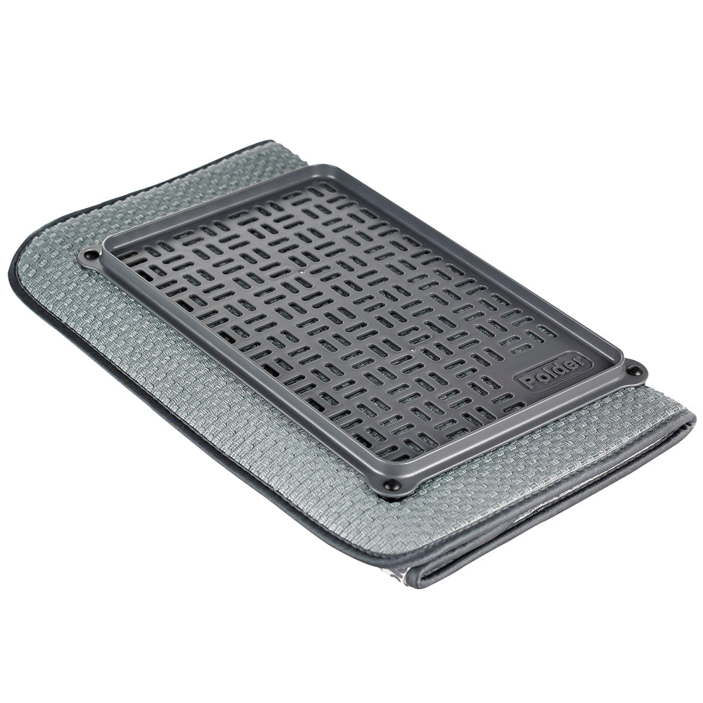 Polder Microfibre Mat with Glass Tray 56x38cm