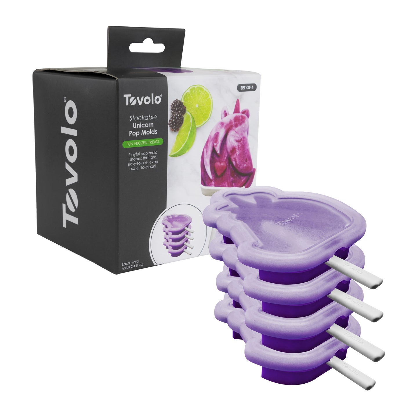 Tovolo Set of 4 Stackable Pop Moulds