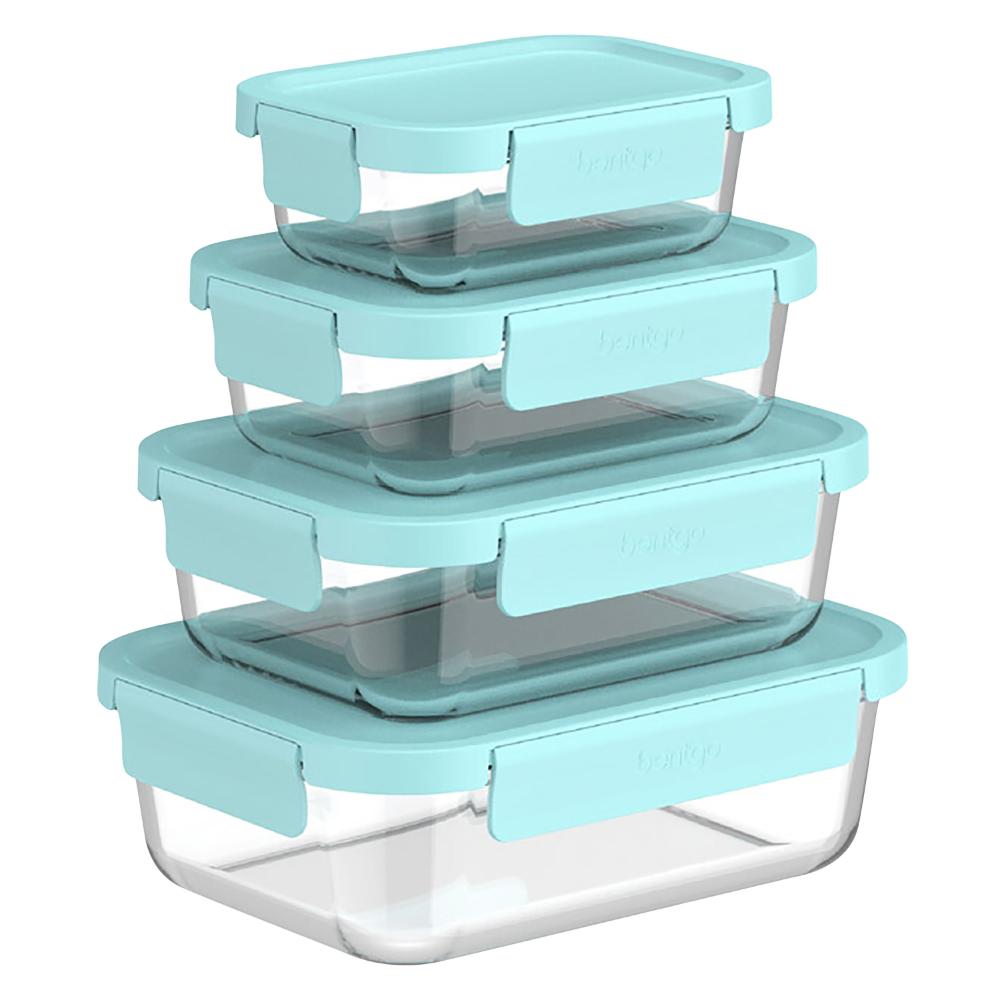 Bentgo 8 Piece Rectangle Glass Food Storage Set