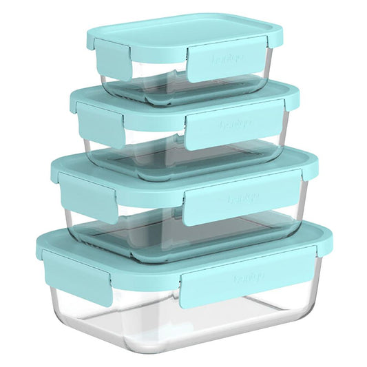 Bentgo 8 Piece Rectangle Glass Food Storage Set