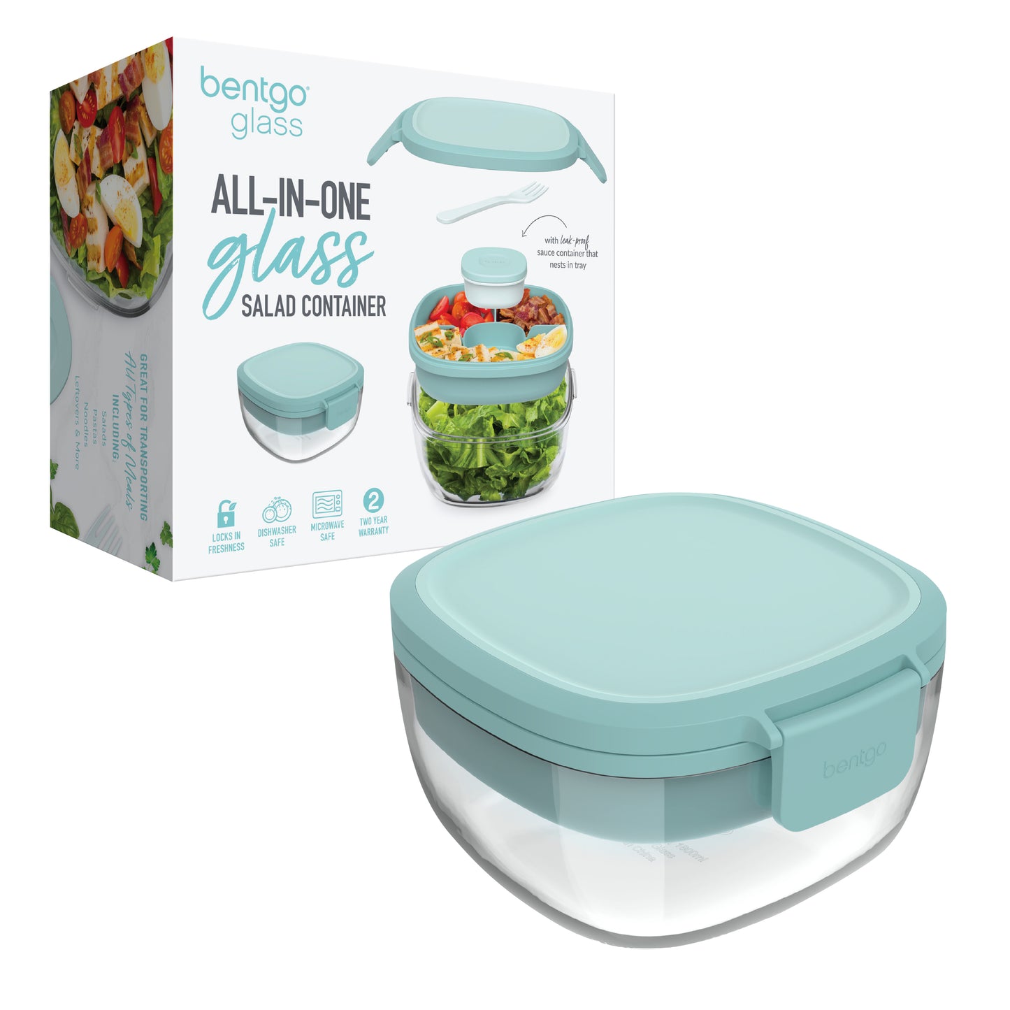 Bentgo All-In-One Glass Salad Container