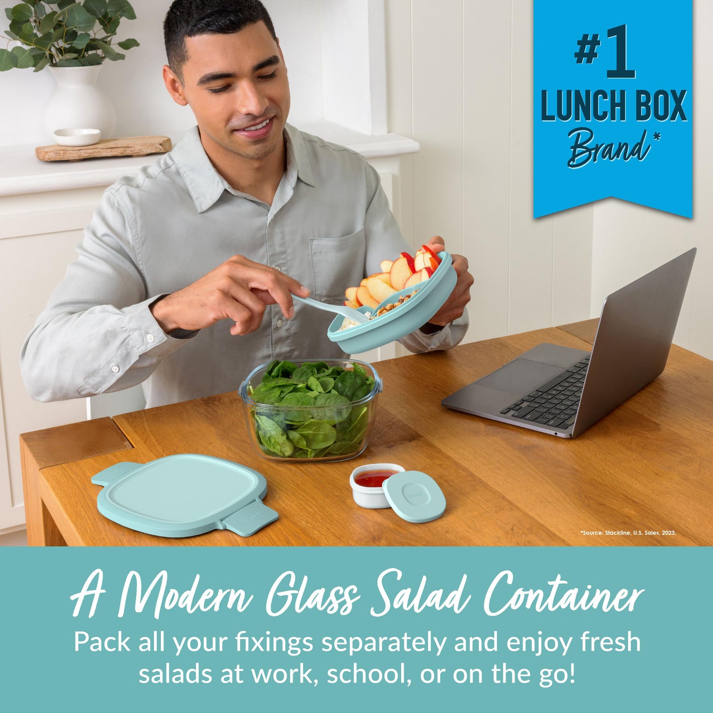 Bentgo All-In-One Glass Salad Container