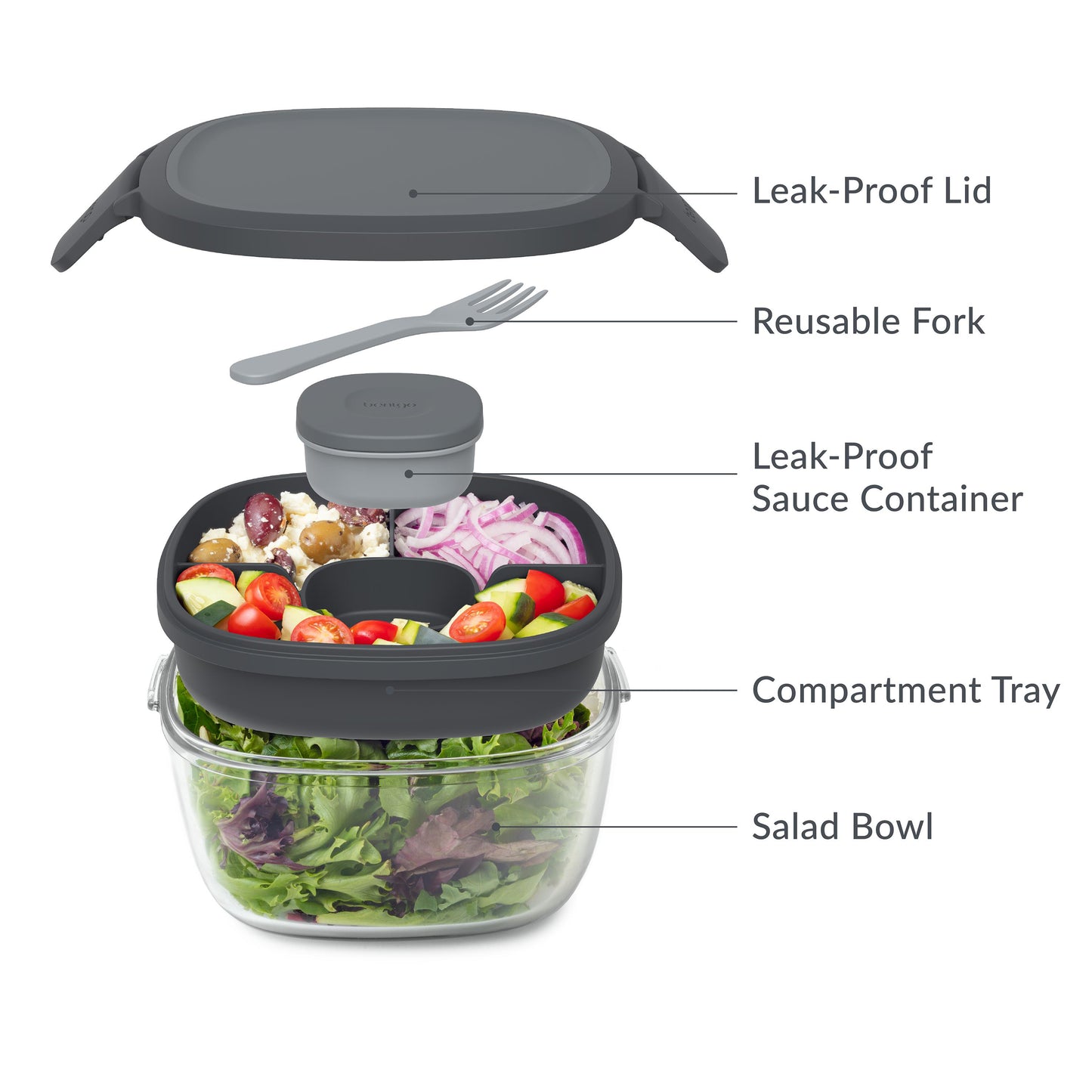 Bentgo All-In-One Glass Salad Container