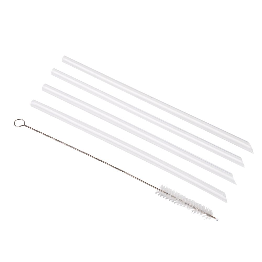 Oasis Moda Set of 4 Drink Bottle Straws with Cleaning Brush