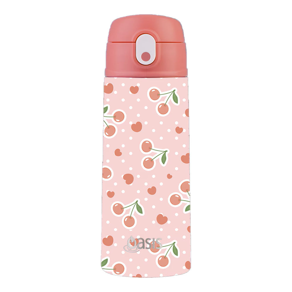 Oasis Stainless Steel Double Wall Insulated Kids Drink Bottle with Sipper Straw 550ml