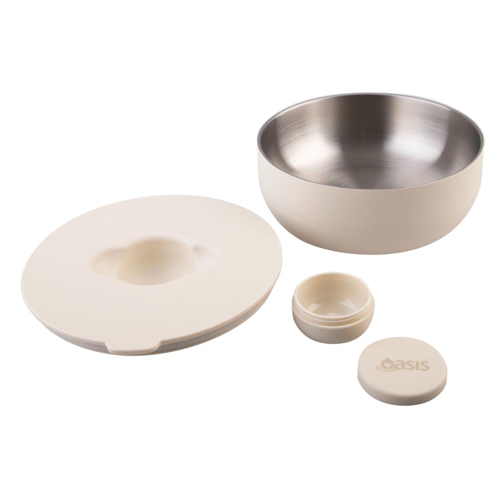 Oasis Stainless Steel Double Wall Insulated Fresh'N'Go Lunch Bowl 950ml