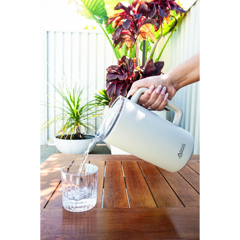 Oasis Ceramic Lined Stainless Steel Triple Wall Insulated Water Pitcher