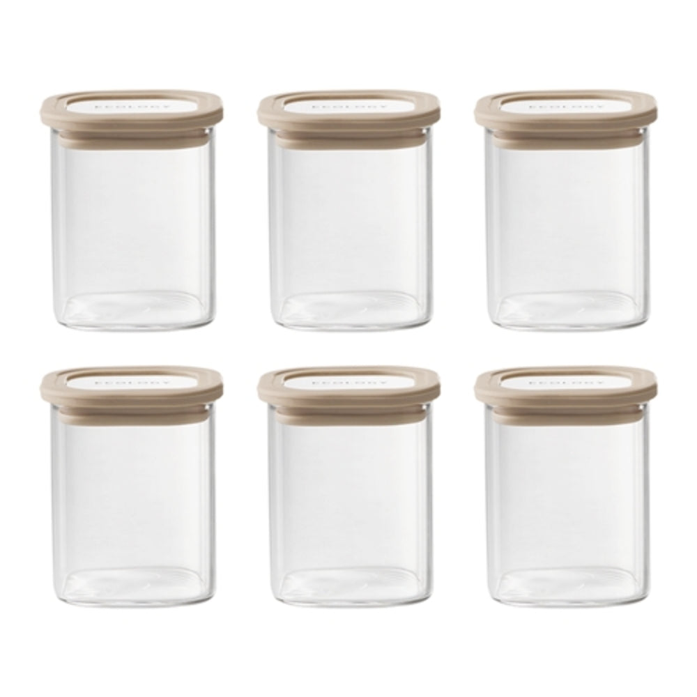 Ecology Store Set of 6 Square Spice Jars