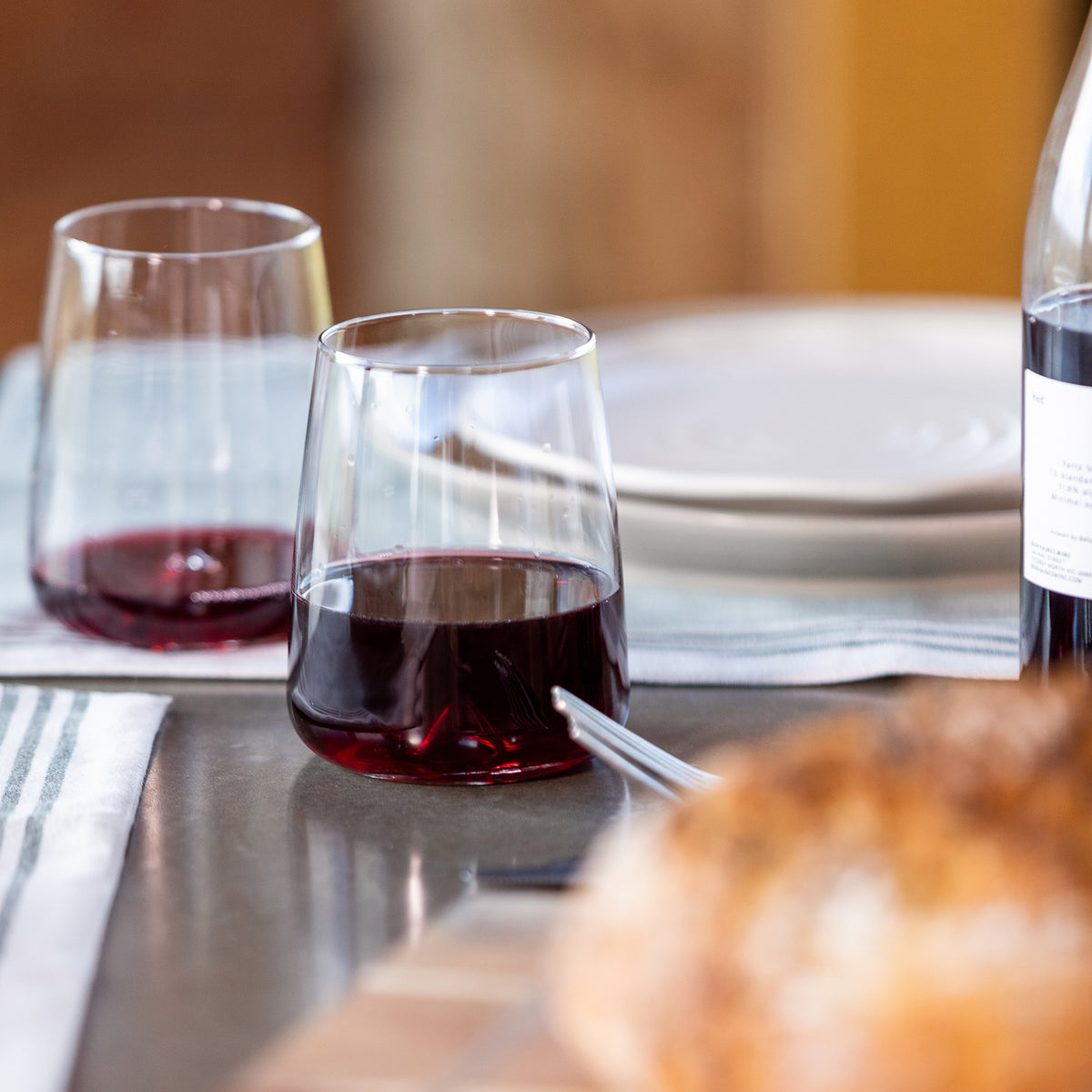 Ecology Ida Set Of 6 430ml Stemless Wine Glasses