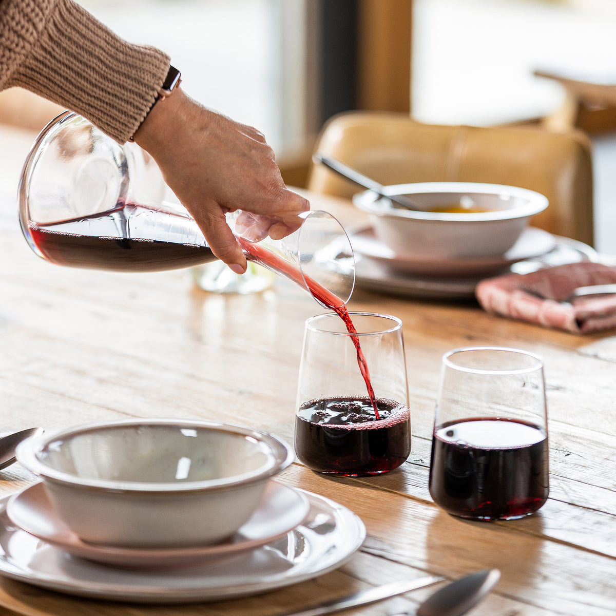 Ecology Ida Set Of 6 430ml Stemless Wine Glasses